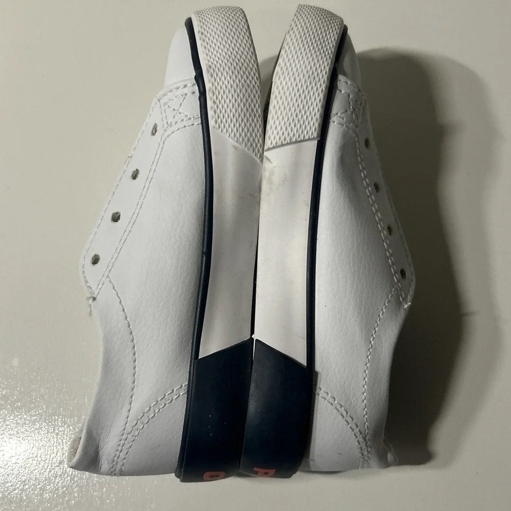 Polo Ralph Lauren Kids White Slip On Sneakers w/ Logo Size 7 (toddler). No Laces